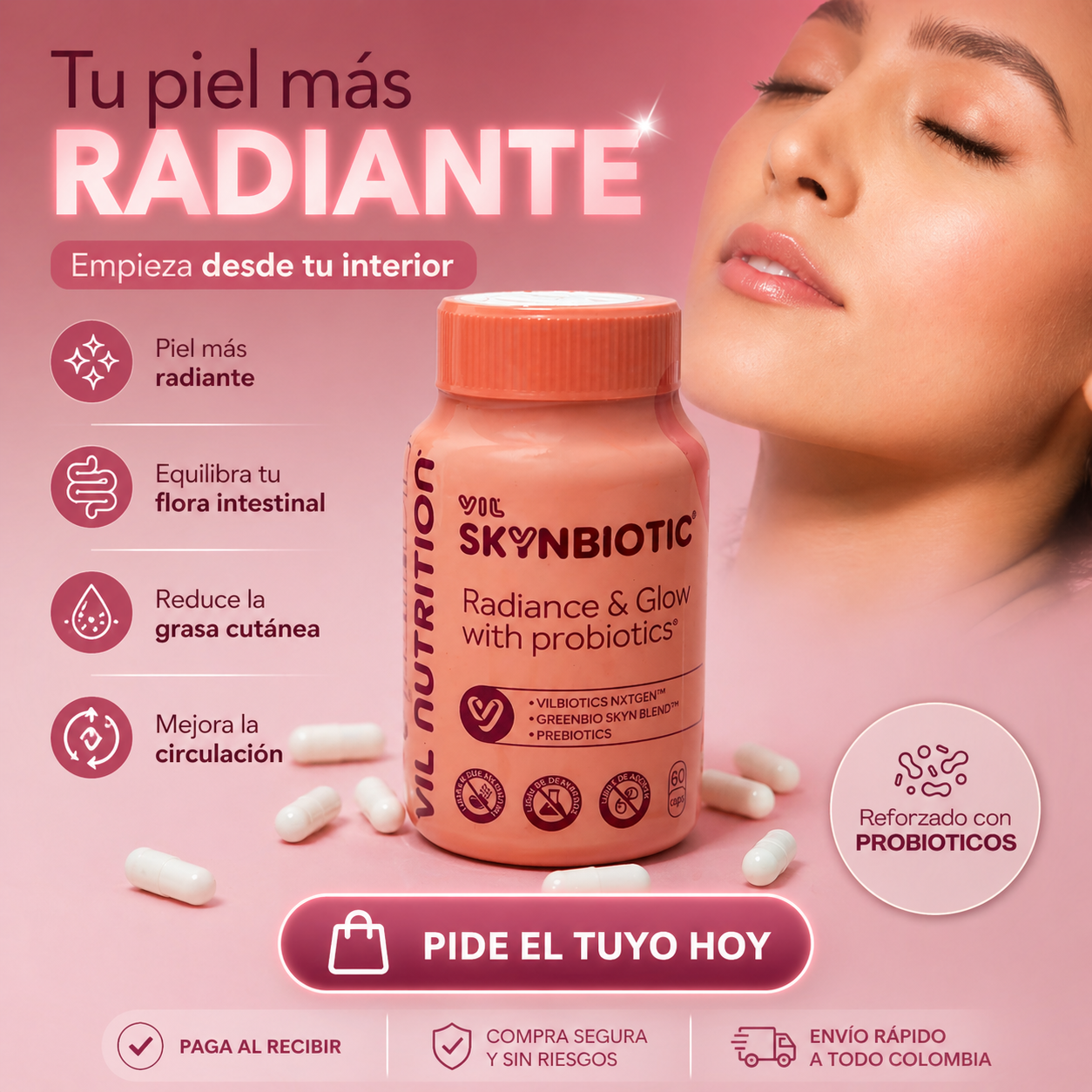 Vil SkynBiotic™ – Ilumina tu piel desde adentro y reestablece el brillo de tu rostro