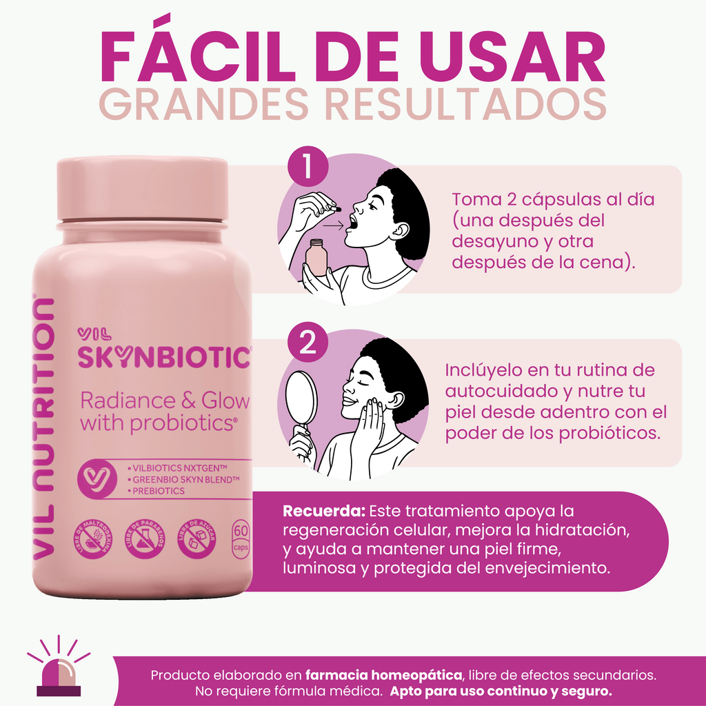 Vil SkynBiotic™ – Ilumina tu piel desde adentro y reestablece el brillo de tu rostro